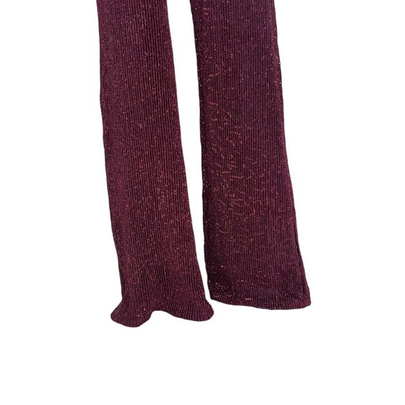Wild Fable Strapless Sequin Jumpsuit Burgundy Sparkly Party Blingy Glam Sz L - Picture 6 of 10